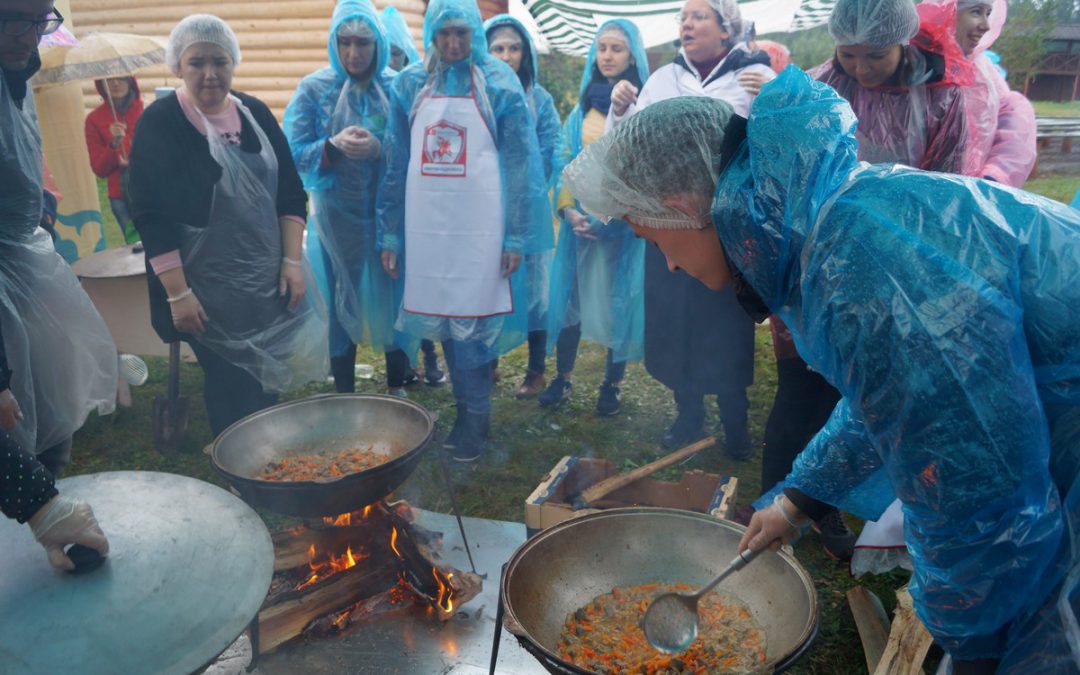 Пикник на корпоративе с мастер-классом по плову, по заказу агентства Pro-Event, сентябрь 2017