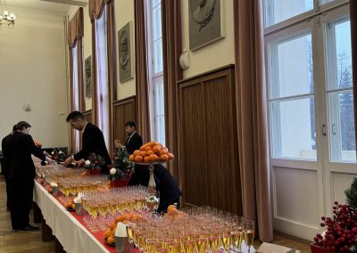 Фуршет приветственный новогодний на встрече гостей для коллектива КАПО им.Горбунова, декабрь 2024